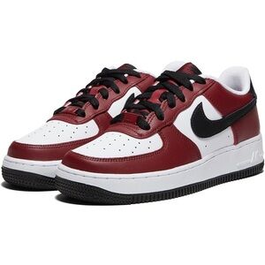 Nike Burgundy and White Air Sneakers Youth 7